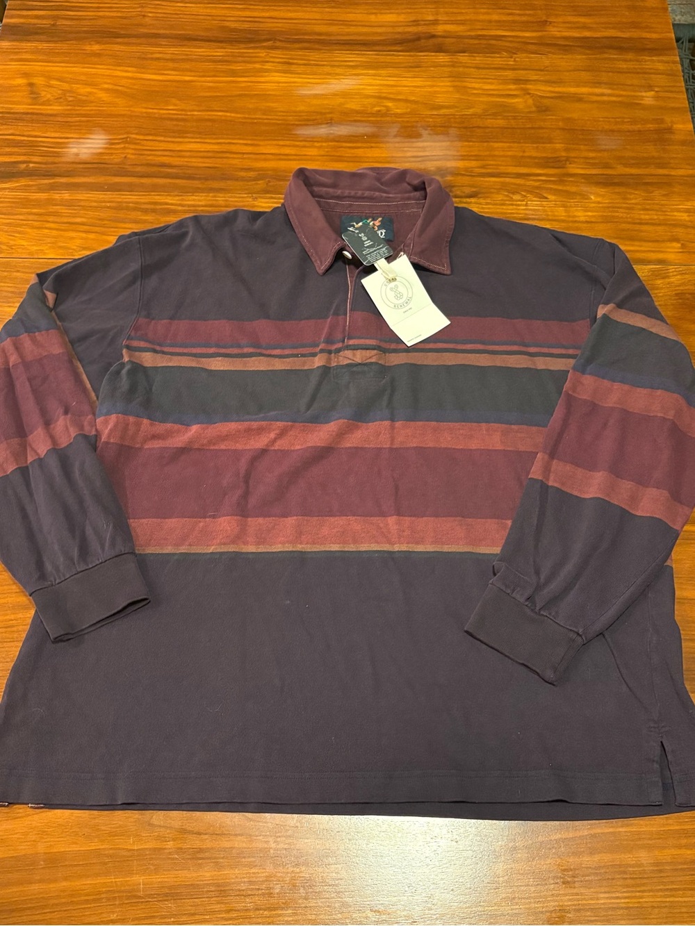 NWT Vintage UO Urban Renewal Lands End Rugby Shirt XL